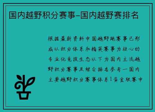 国内越野积分赛事-国内越野赛排名